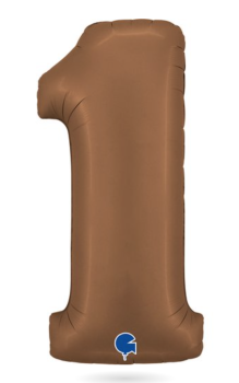 Folienballon - Zahl 1: Schokolade - ø 102cm